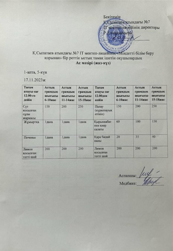 АС МӘЗІРІ  І, ІІ АУЫСЫМ