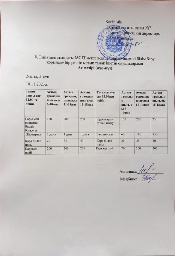 АС МӘЗІРІ  І, ІІ АУЫСЫМ