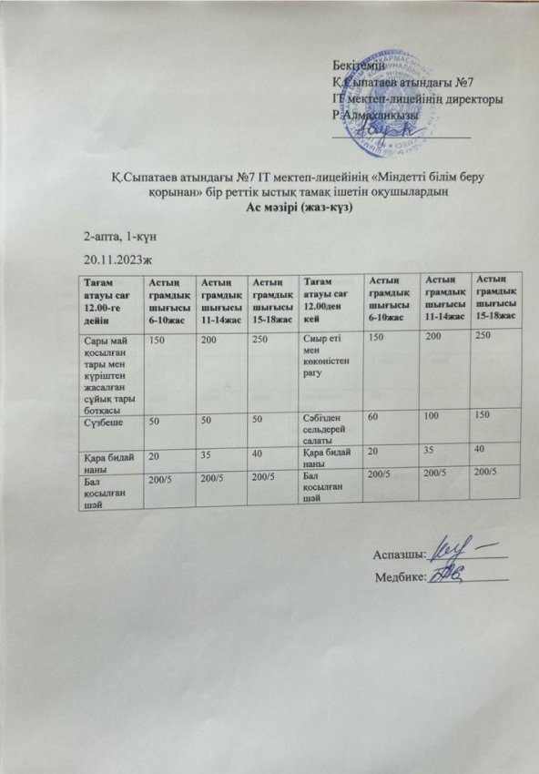 АС  МӘЗІРІ  І, ІІ АУЫСЫМ
